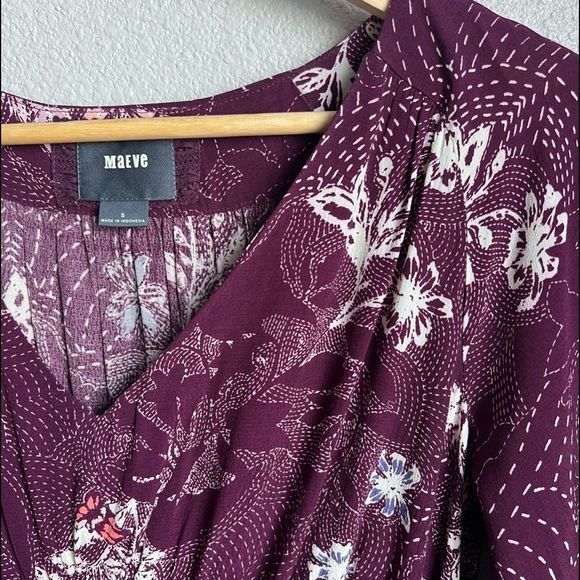 Anthropologie Maeve Monaco Ruffle Sleeve Dress Size Small - Picture 5 of 14